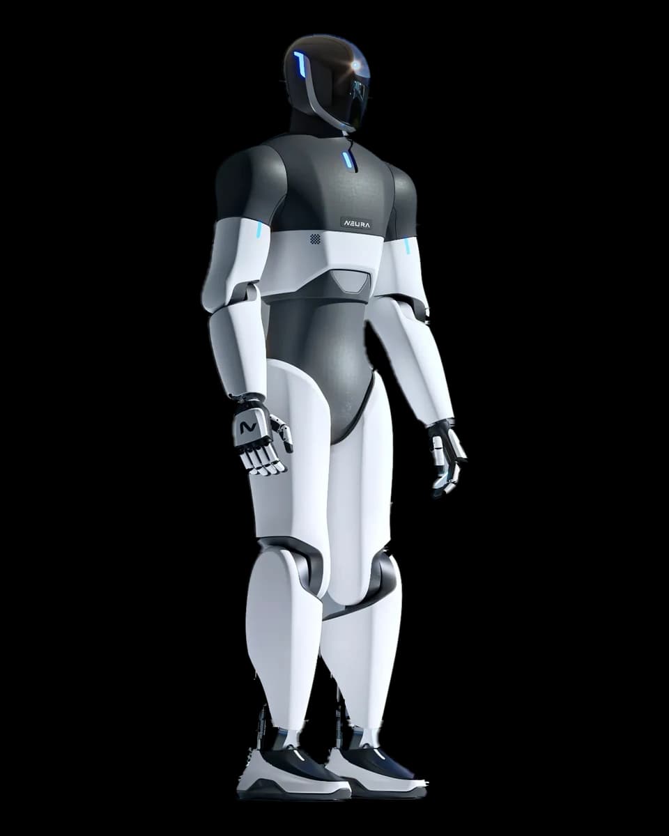 Robô humanoide NEURA 4NE1 da NEURA Robotics, vista frontal