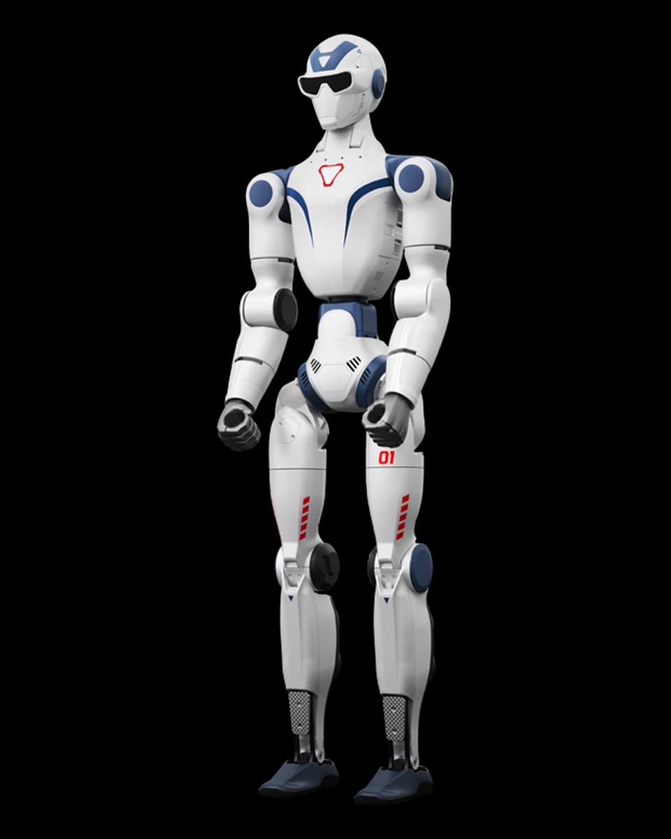 Robô humanoide Unitree R1 da Unitree, vista frontal